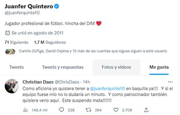 Las interacciones de Juan Fernando