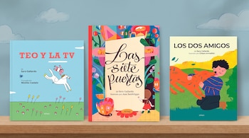 Tres libros infantiles: 'Teo y la TV', 'Las siete puertas' y 'Los dos amigos'