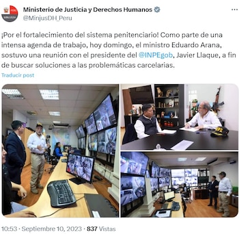 Ministro de justicia visitó dos