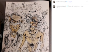 Los dibujos de Nicolás Martos (Instagram)