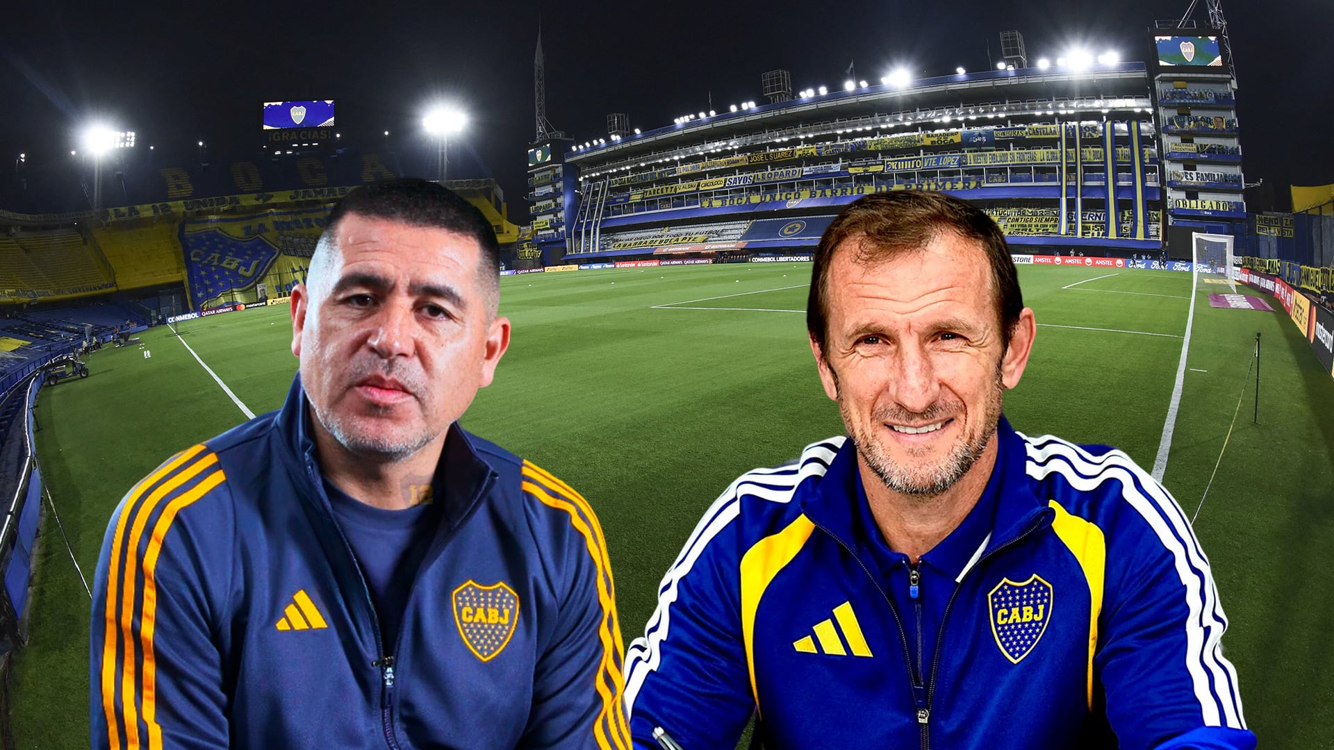 Juan Román Riquelme y Rodolfo Arruabarrena