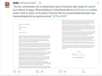 A través de un comunicado