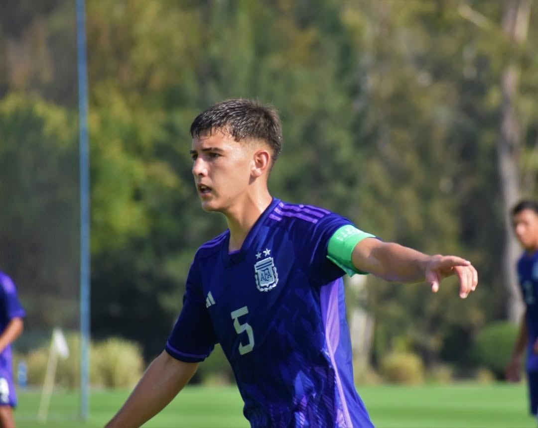 Rey Domenech con la camiseta de la selección argentina