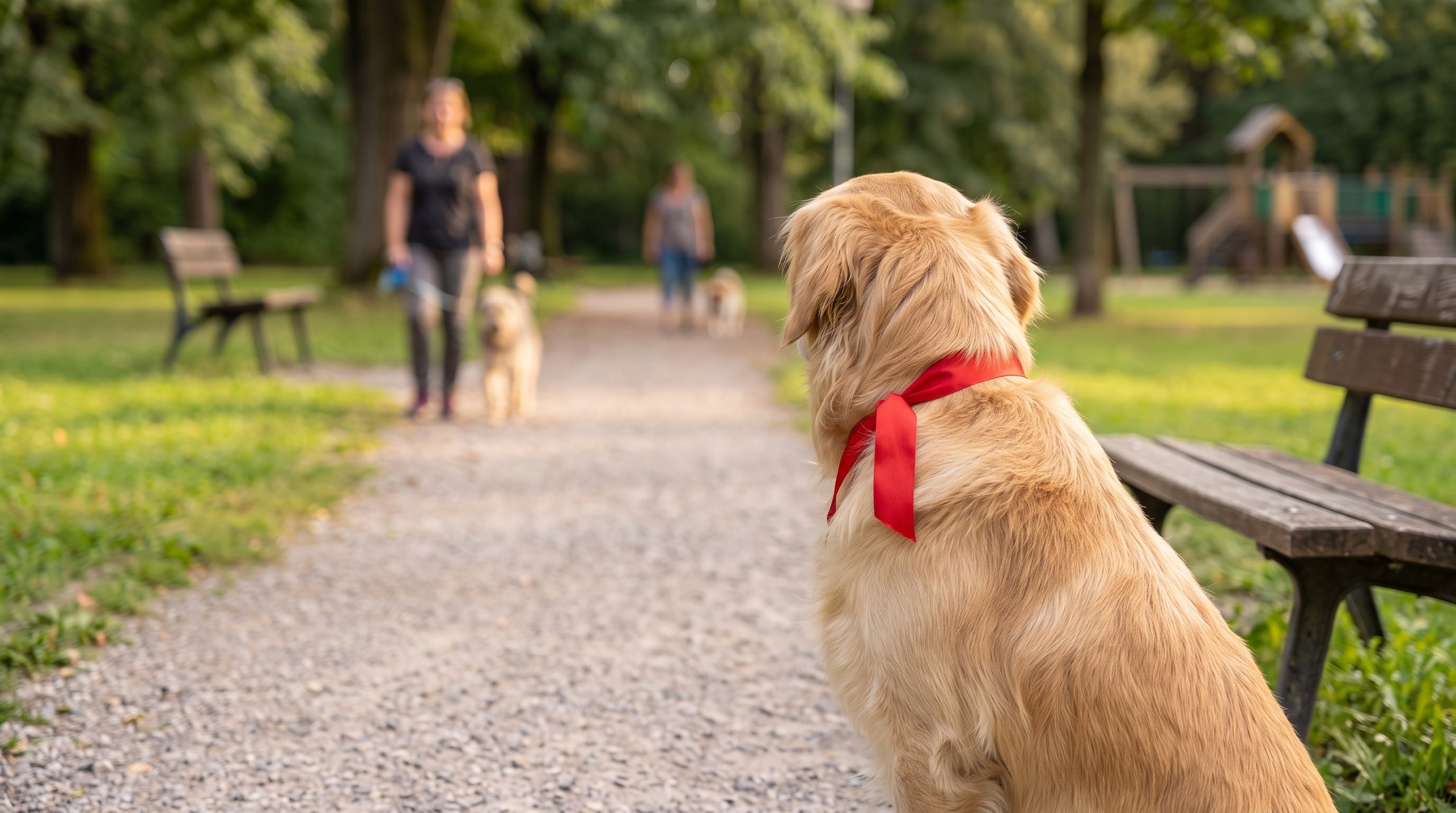 Un listón rojo en el cuello de un perro advierte precaución por diversos motivos, no confirma agresividad comprobada. (Imagen Ilustrativa Infobae)