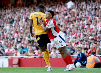 Yerson Mosquera tuvo una calificación de 7,2, de acuerdo a los registros de la aplicación 365 Scores - crédito John Sibley/Reuters