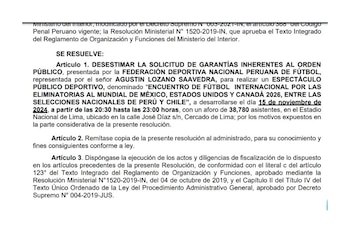 Gobierno no otorgó garantías de