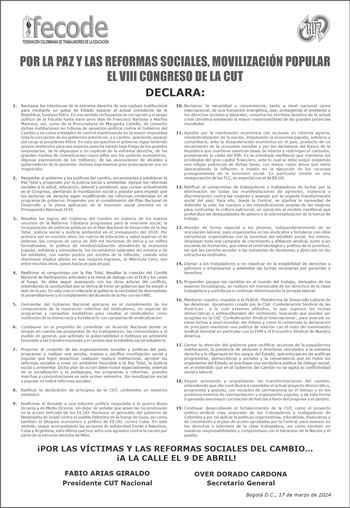 Comunicado de Fecode y La