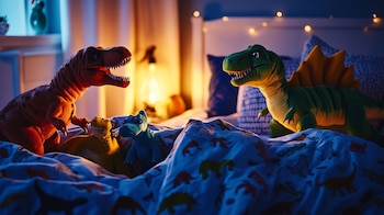 Unos dinosaurios de peluche (Imagen