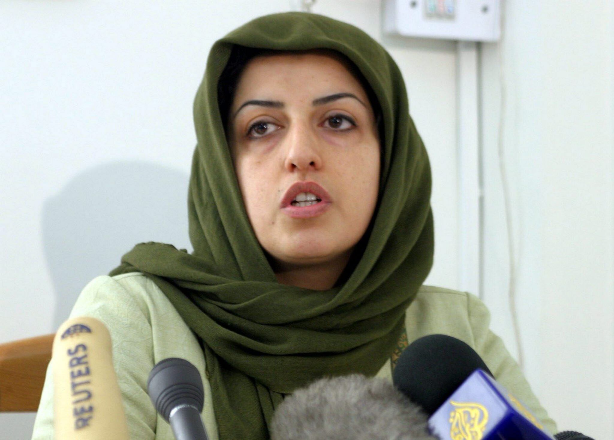 Foto de archivo de la nobel iraní Narges Mohammadi. (EPA/ABEDIN TAHERKENAREH)