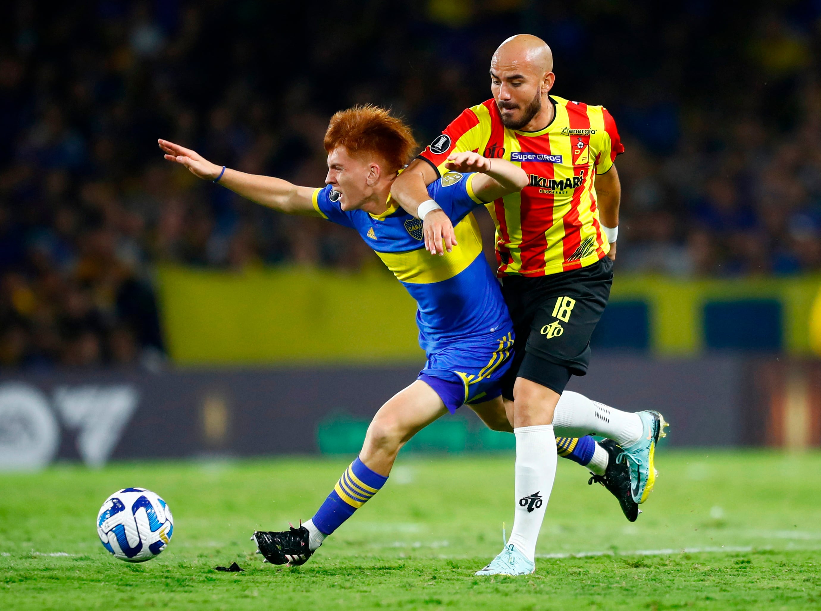 Maicol Medina fue referente del Deportivo Pereira por ser parte de la primera estrella en 2022 y llegar a cuartos de la Copa Libertadores 2023 - crédito Matias Baglietto/REUTERS