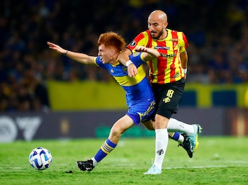 Maicol Medina fue referente del Deportivo Pereira por ser parte de la primera estrella en 2022 y llegar a cuartos de la Copa Libertadores 2023 - crédito Matias Baglietto/REUTERS