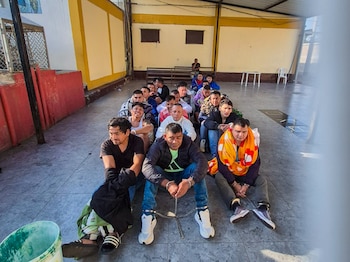 El convoy penitenciario se dirige