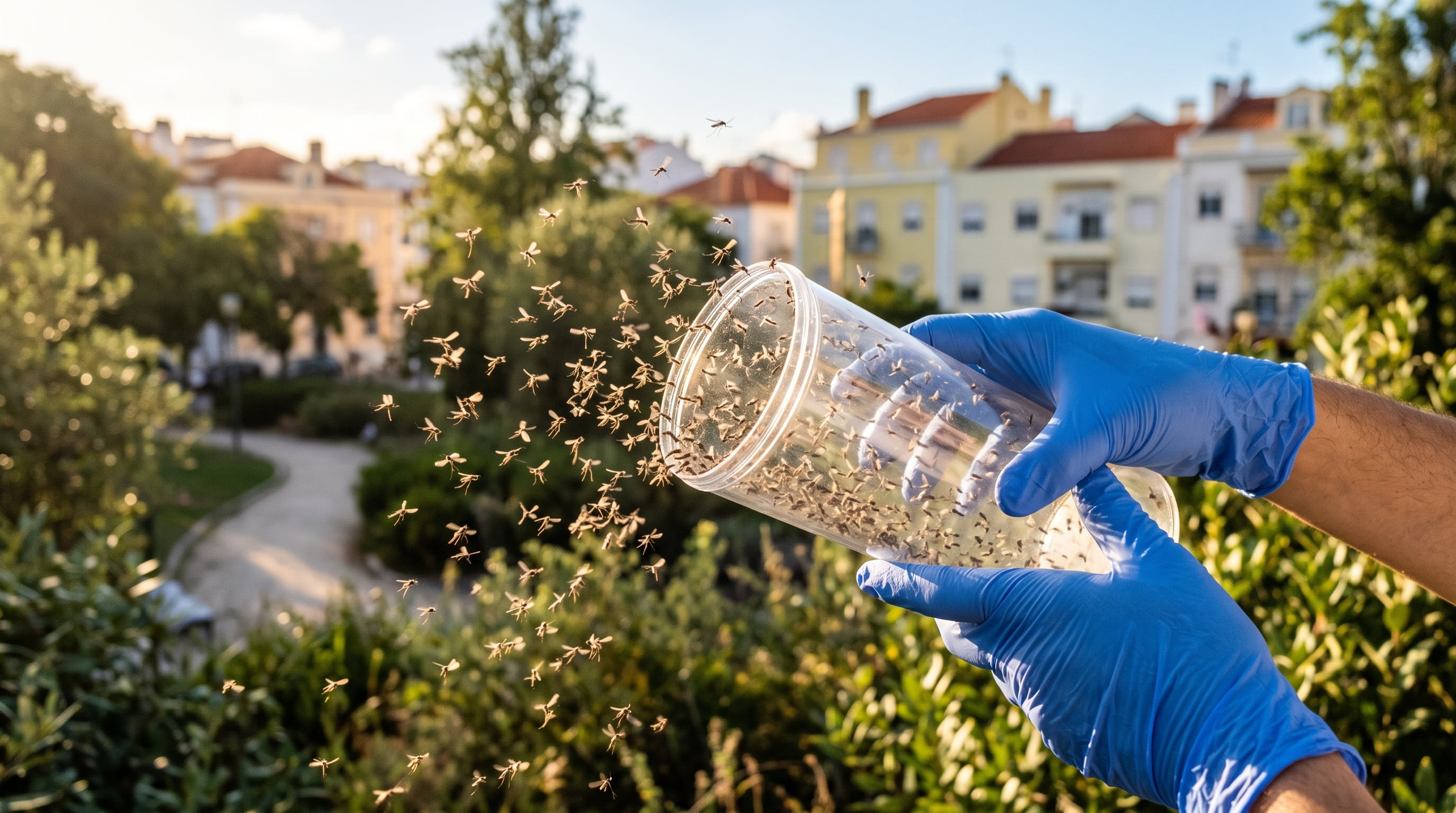 El proyecto experimental, que ya suma 60.000 ejemplares sueltos en el barrio de Alvalade, busca datos sobre dispersión y supervivencia de los insectos (Imagen Ilustrativa Infobae)