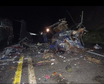 El autobús se accidentó contra