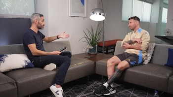 Leo Messi, durante su entrevista