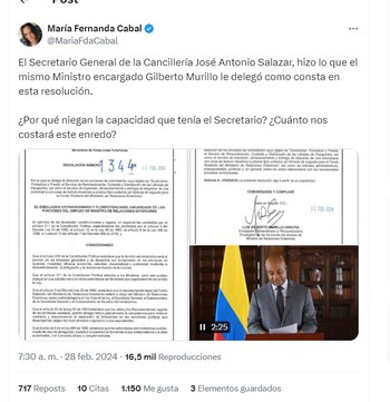 María Fernanda Cabal habla del