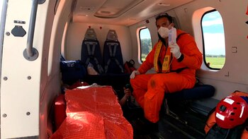 El pescador sufrió una fractura