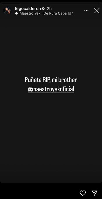 Tego lamentó muerte de 'Maestro