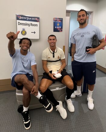 Juan Guillermo Cuadrado con Cristiano