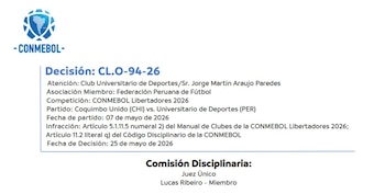 Universitario de Deportes – Conmebol – Copa Libertadores – Perú – deportes – 27 mayo