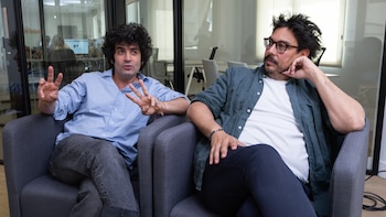 Andres Salmoyraghi y Rafael López posan en una entrevista donde presentan su nueva película