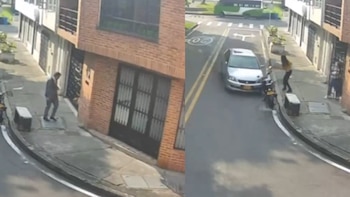 Video: conductor casi atropella a