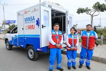 Refuerzo sanitario con ambulancias y