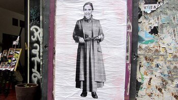 Intervención callejera durante el debata