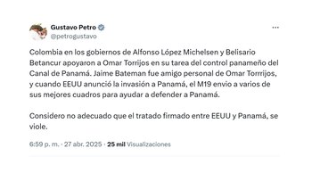 El presidente Gustavo Petro salió