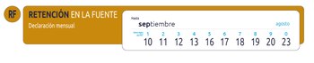 Calendario al tributo de retención
