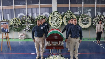 Rinden homenaje a Julio Meza Gaona, excoordinador de la Policía de Investigación de Michoacán asesinado a balazos