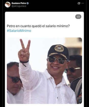 Gustavo Petro celebró el aumento