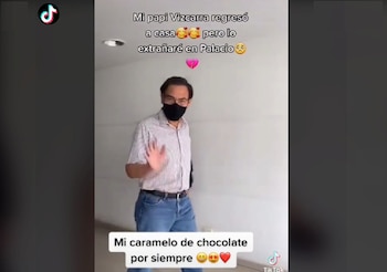 Martín Vizcarra no se esperaba (Captura Tik Tok: vanessaflores242)