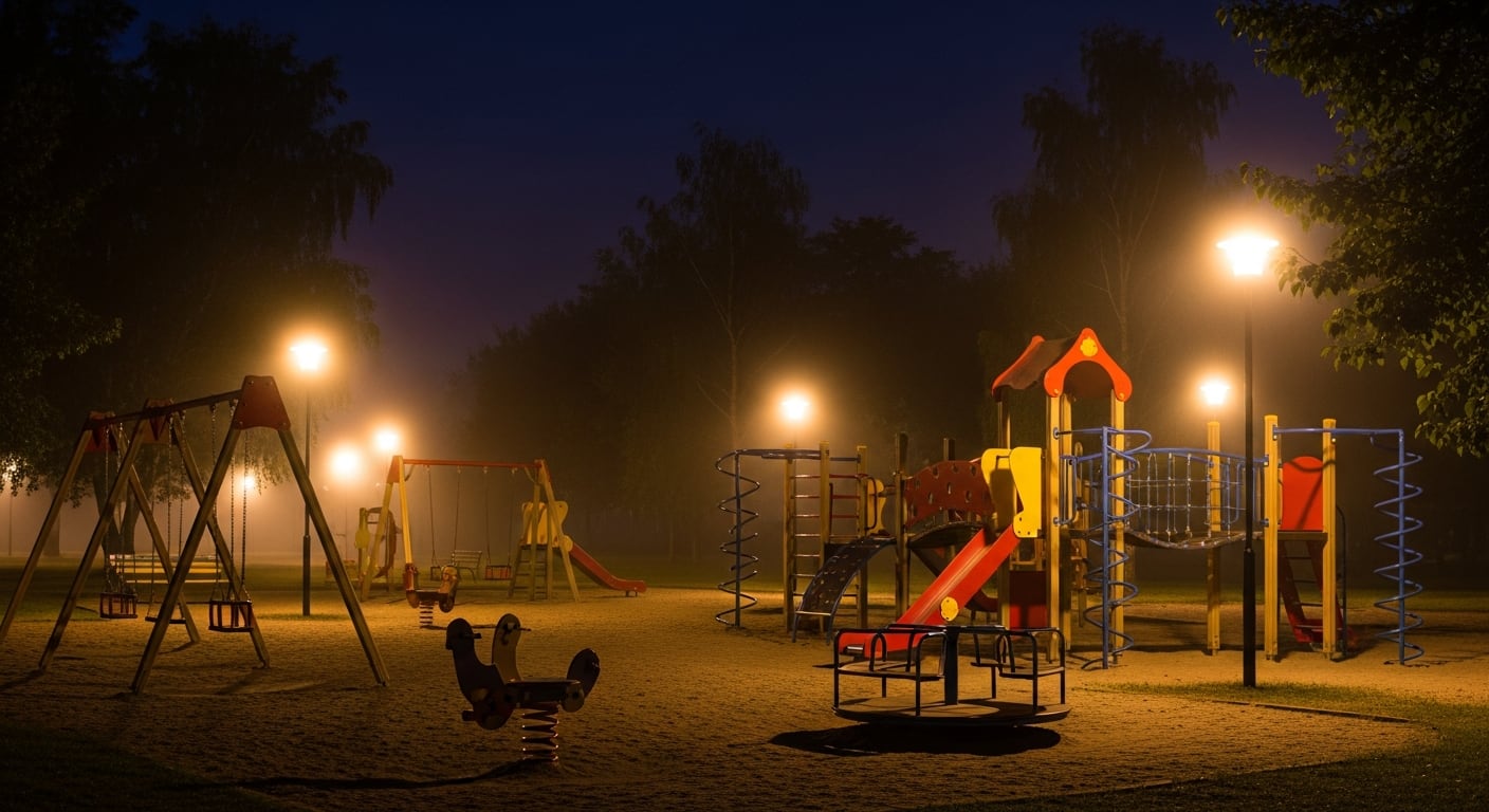 Un pasillo de hotel vacío, un parque infantil abandonado. ¿Hay alguien ahí? No hay amenaza visible, tan solo espacios huecos y silenciosos. Ante ese vacío surge una pregunta: ¿ha llegado el Apocalipsis? ¿Dónde están los humanos? (Imagen Ilustrativa Infobae)