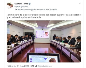 Petro en su reunión con