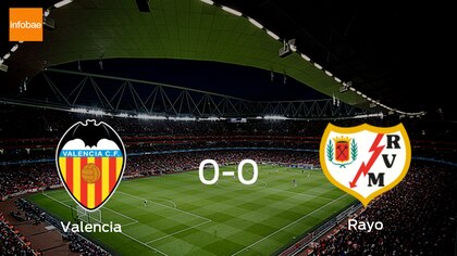 Valencia y Rayo Vallecano se reparten los puntos en un partido sin goles 0-0