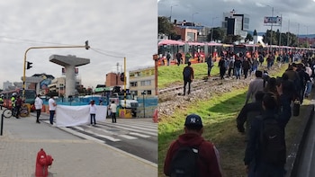 Protestas en Bogotá por parte