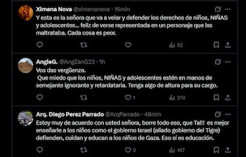 La publicación de María Carolina Restrepo desató críticas en redes sociales por su referencia al personaje de la maestra Tronchatoro de la película Matilda - crédito X