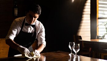 La limpieza en los restaurantes