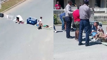 Madre cubana bloqueó una calle de La Habana con sus hijos en protesta por sus condiciones de vida