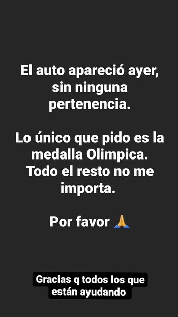 El mensaje en Instagram de Sofía Maccari sobre su medalla.