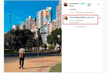 Morena Beltrán y su novio jugador de Flandria