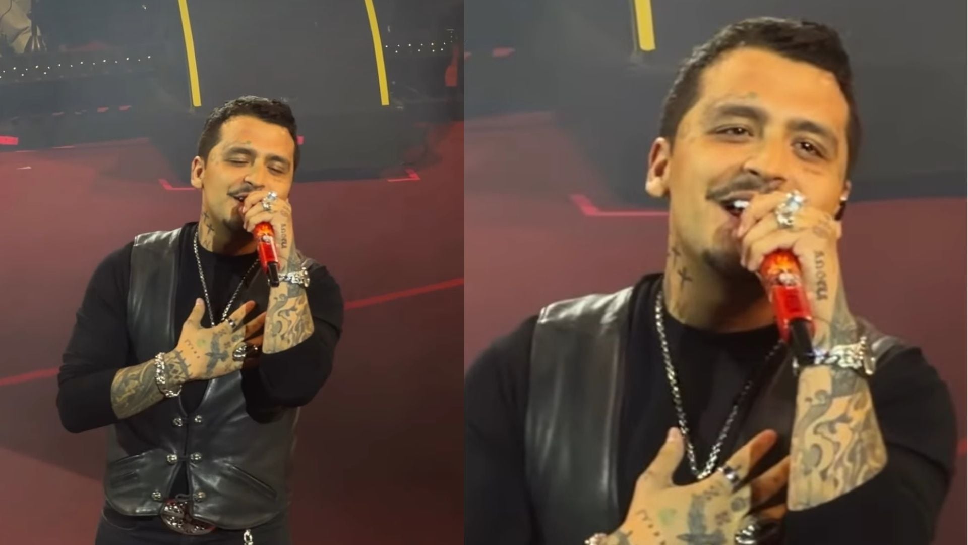 El cantante lució un nuevo tatuaje en el dorso de su mano. (Captura de pantalla @palenque_leon)