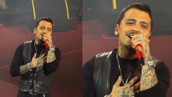 El cantante lució un nuevo