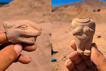Los arqueólogos recuperaron moldes para figurinas, platos de alfareros y abundantes residuos vinculados con la fabricación de cerámica. (Crédito: Andina)