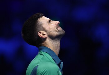 Djokovic en el partido contra