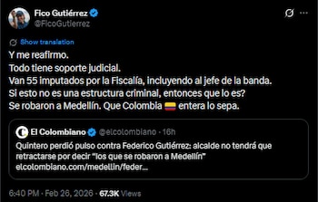 Federico Gutiérrez insiste en acusaciones