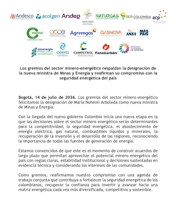 Comunicado Acolgen sobre nombramiento de María Nohemí Arboleda - crédito Acolgen/X