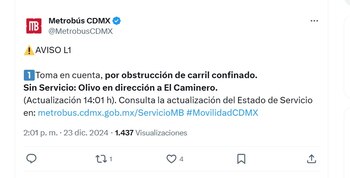 (X/ @MetrobusCDMX)