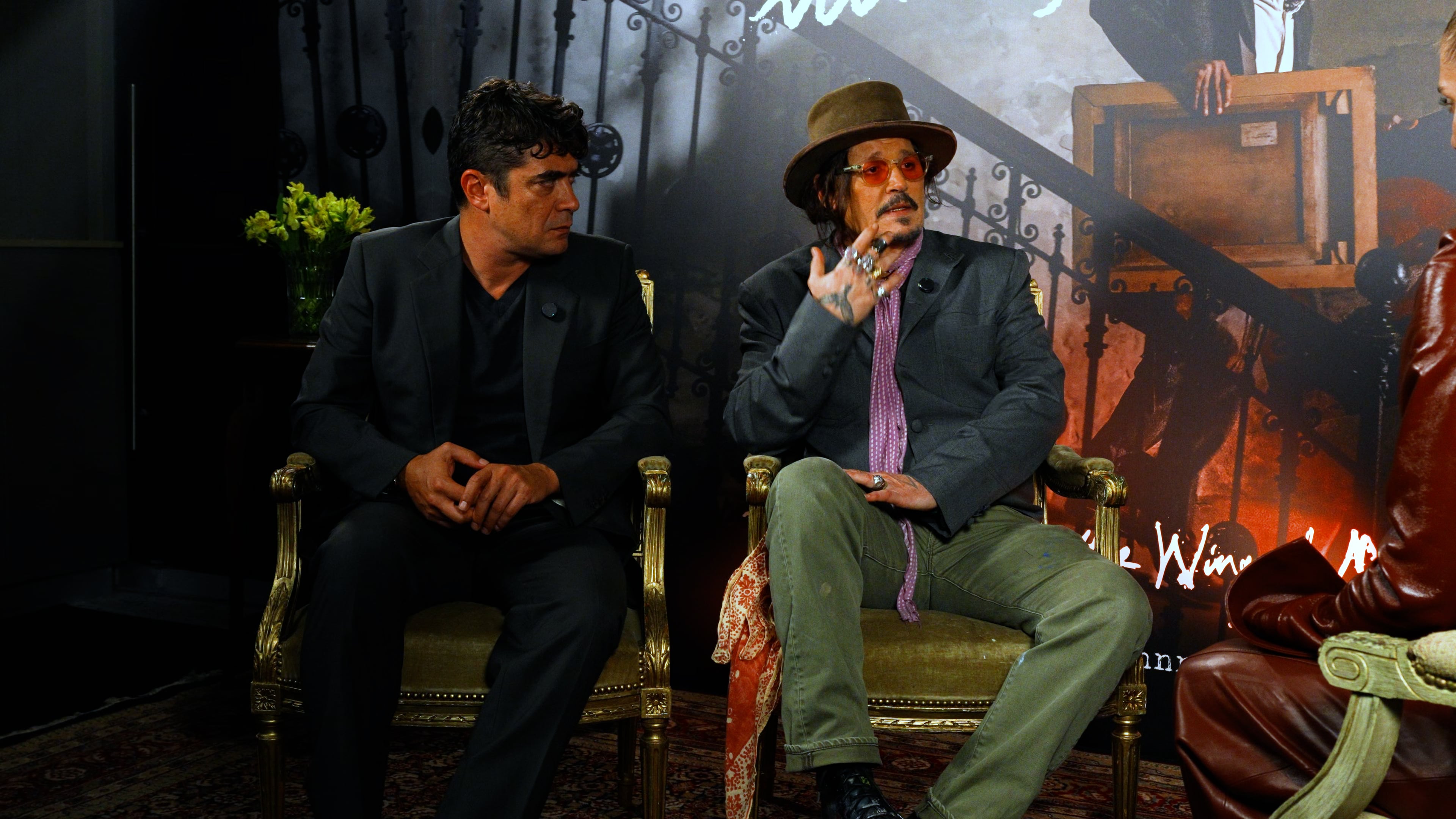 La agenda de Johnny Depp en Japón incluyó la presentación de su película Modi Three Days on the Wings of Madness. (Captura de video)